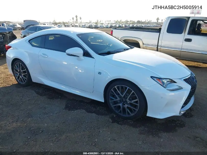 JTHHA5BC2H5005914 2017 Lexus Rc 200T