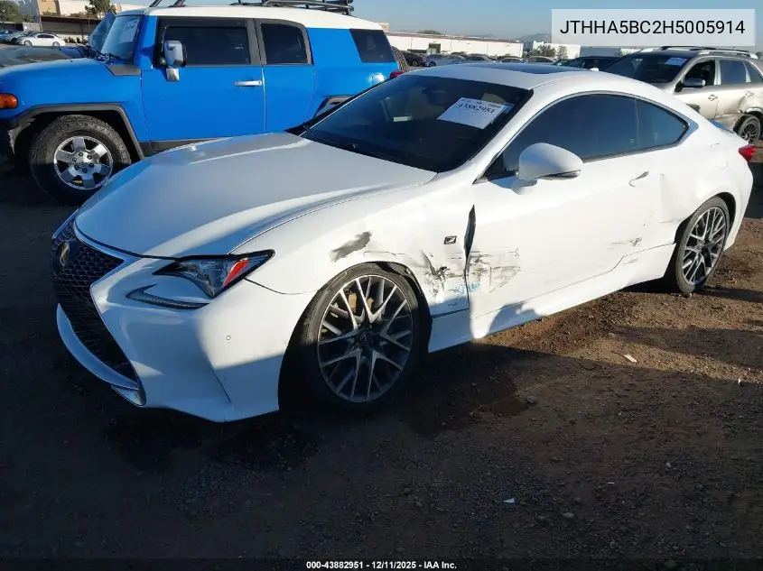JTHHA5BC2H5005914 2017 Lexus Rc 200T