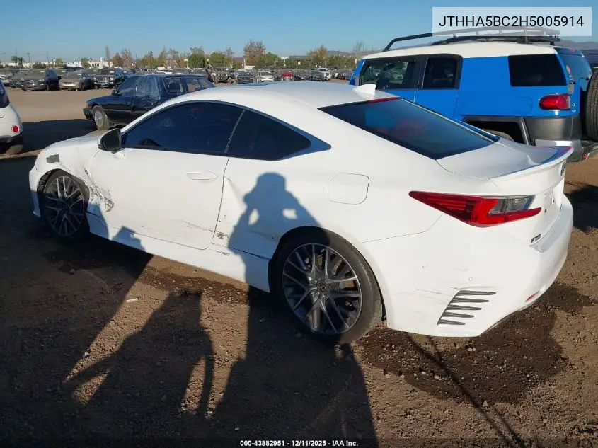 JTHHA5BC2H5005914 2017 Lexus Rc 200T
