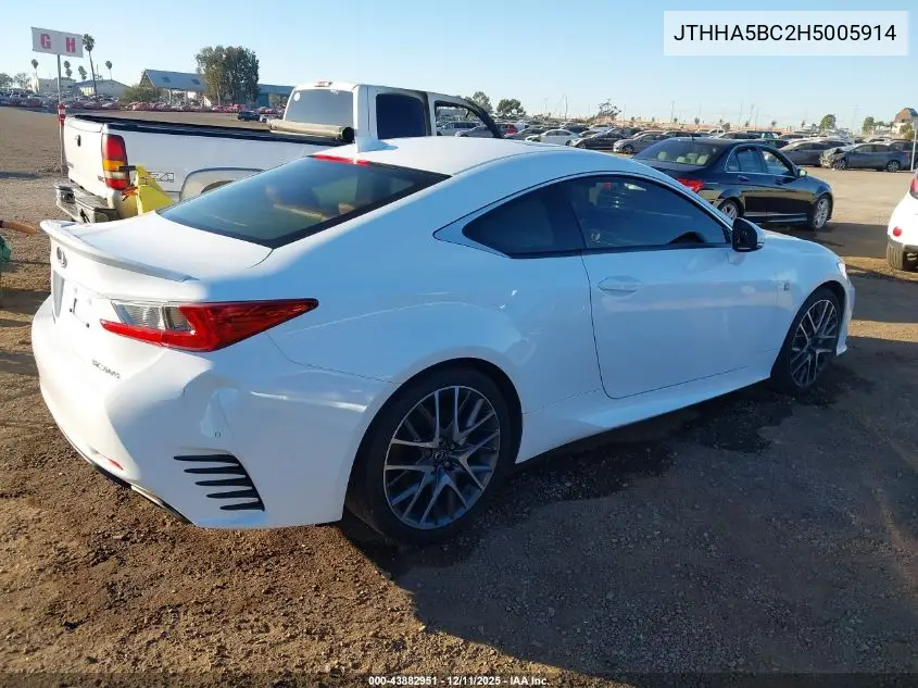 JTHHA5BC2H5005914 2017 Lexus Rc 200T