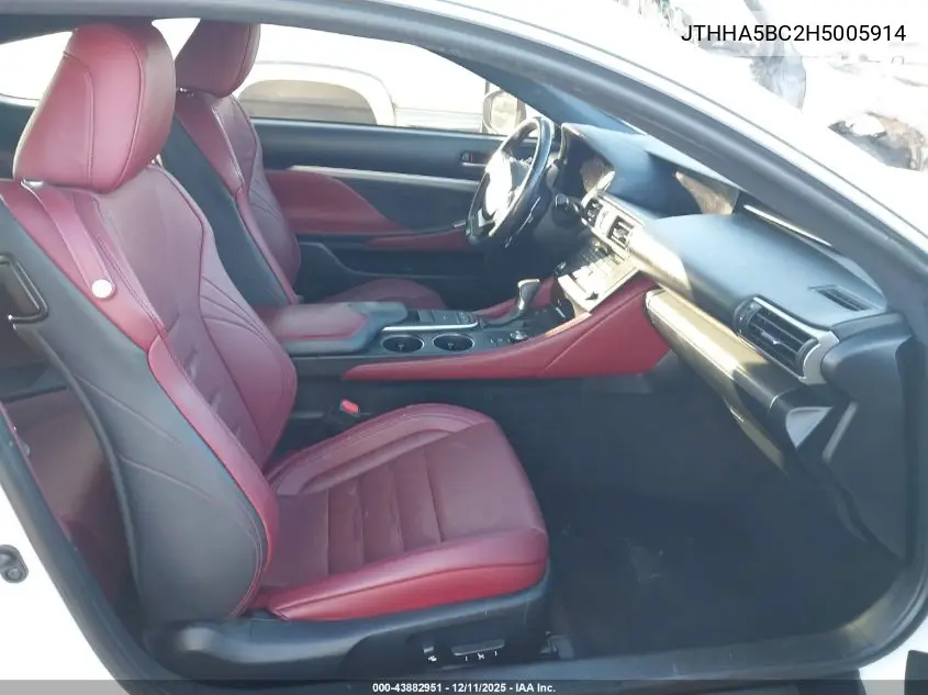 JTHHA5BC2H5005914 2017 Lexus Rc 200T