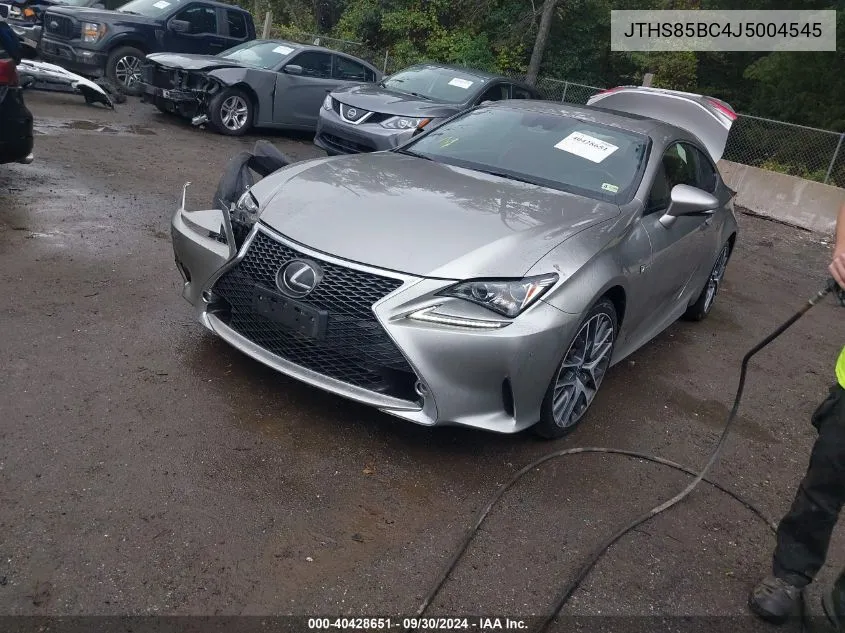 JTHS85BC4J5004545 2018 Lexus Rc 300