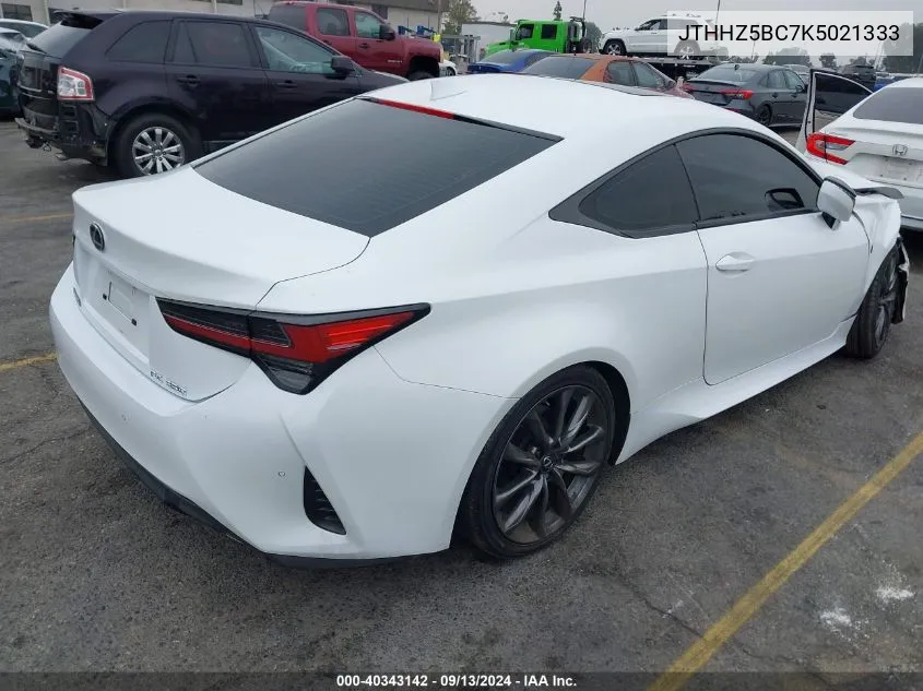 JTHHZ5BC7K5021333 2019 Lexus Rc 350 F Sport