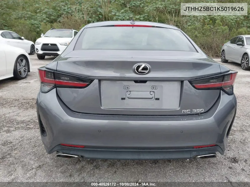 JTHHZ5BC1K5019626 2019 Lexus Rc 350