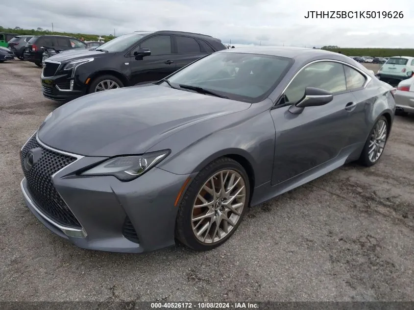 2019 Lexus Rc 350 VIN: JTHHZ5BC1K5019626 Lot: 40526172