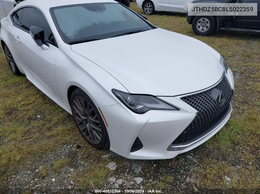 JTHDZ5BC8L5022359 2020 Lexus Rc 350