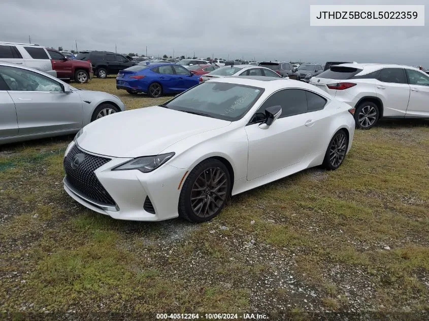 JTHDZ5BC8L5022359 2020 Lexus Rc 350