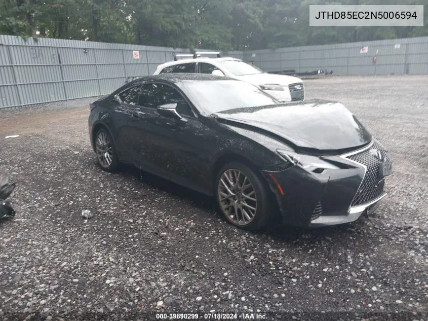 JTHD85EC2N5006594 2022 Lexus Rc 300