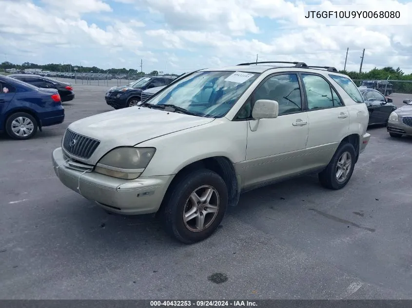 2000 Lexus Rx 300 VIN: JT6GF10U9Y0068080 Lot: 40432253