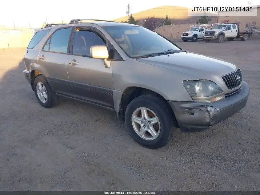 JT6HF10U2Y0151435 2000 Lexus Rx 300