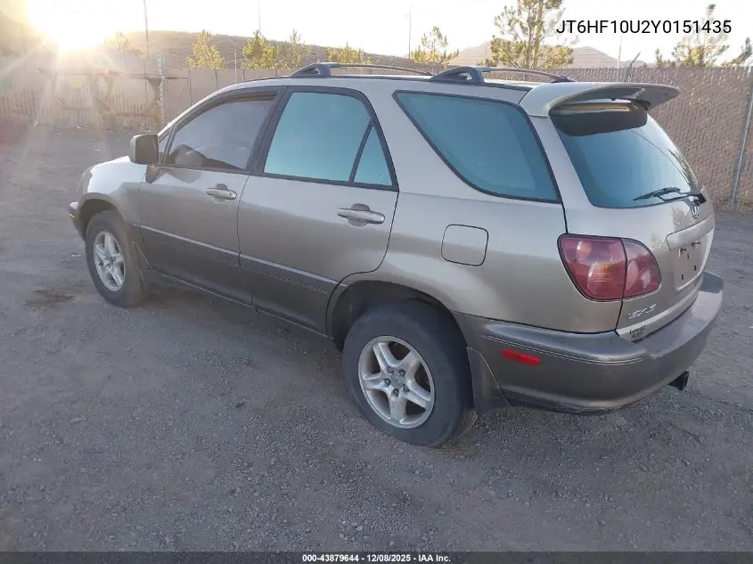 JT6HF10U2Y0151435 2000 Lexus Rx 300