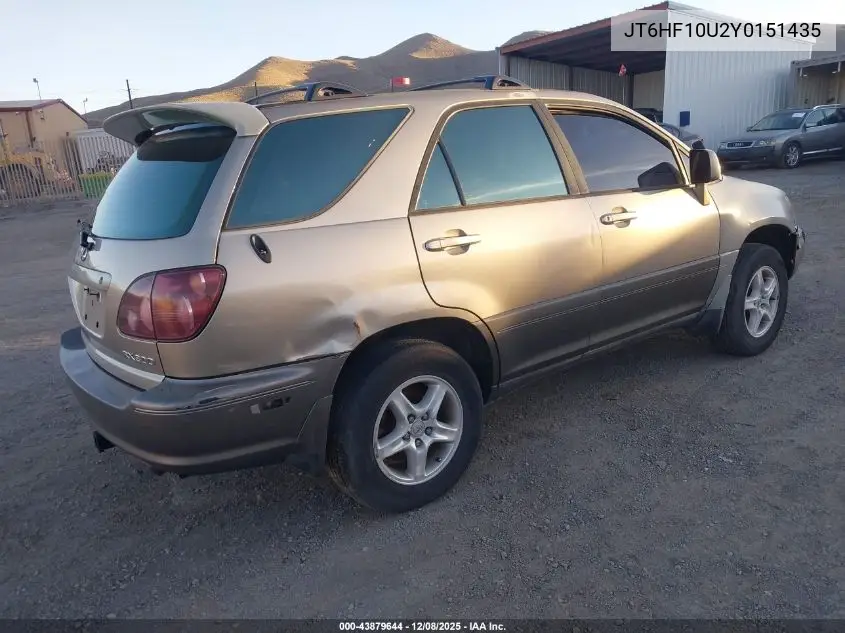 JT6HF10U2Y0151435 2000 Lexus Rx 300