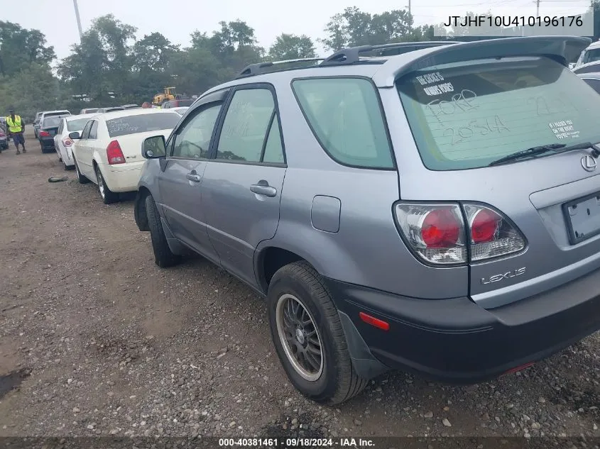 2001 Lexus Rx 300 VIN: JTJHF10U410196176 Lot: 40381461