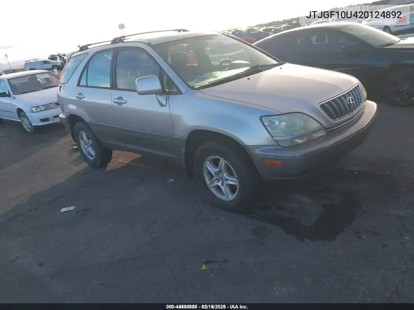 JTJGF10U420124892 2002 Lexus Rx 300