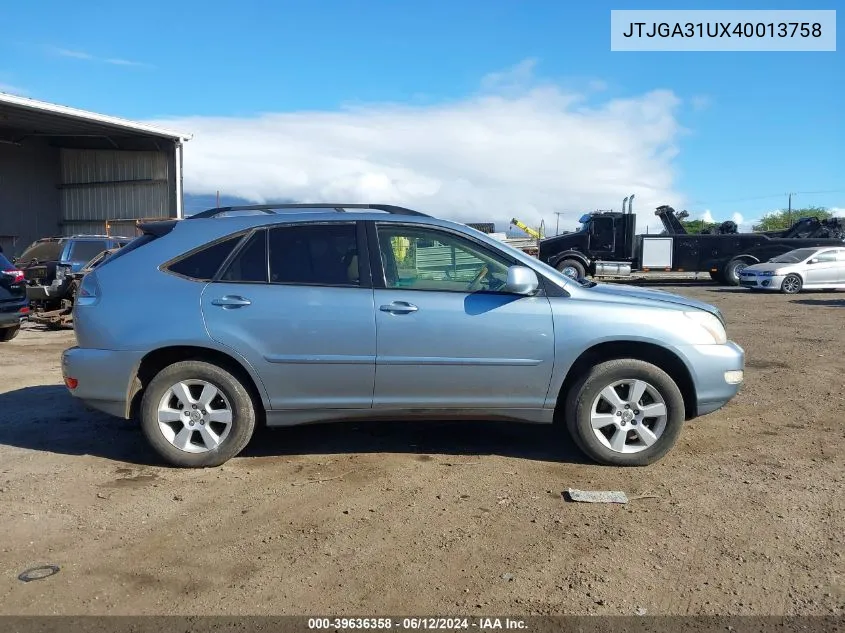 JTJGA31UX40013758 2004 Lexus Rx 330