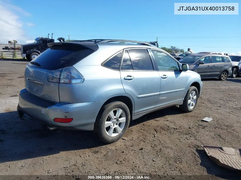 JTJGA31UX40013758 2004 Lexus Rx 330