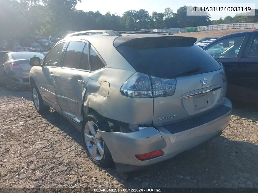 JTJHA31U240033149 2004 Lexus Rx 330