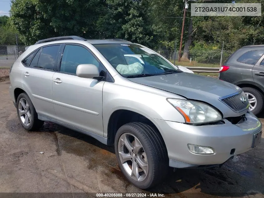 2T2GA31U74C001538 2004 Lexus Rx 330