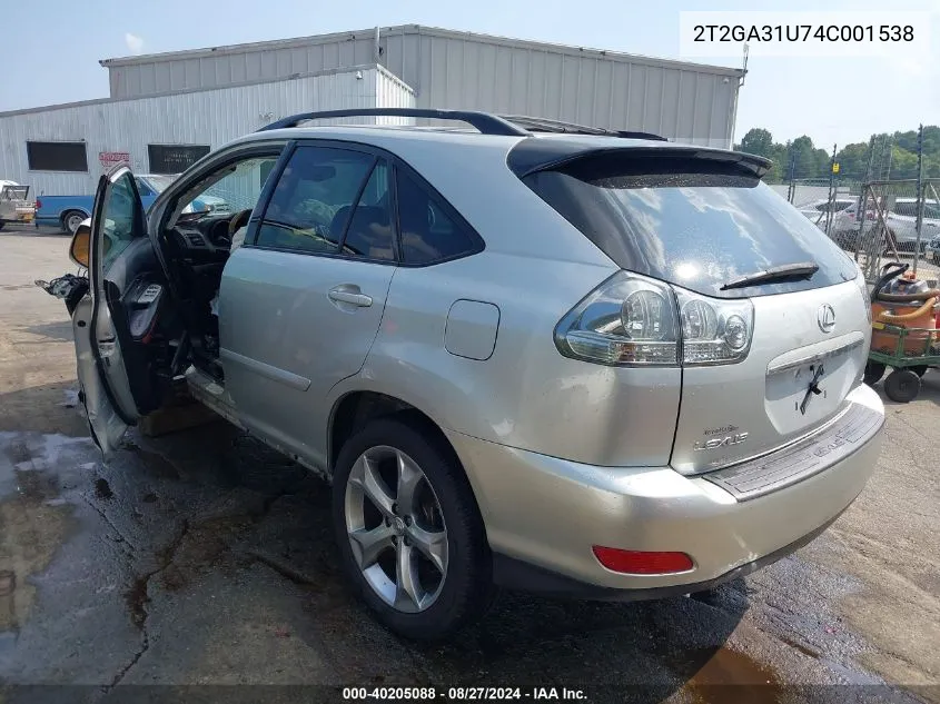 2T2GA31U74C001538 2004 Lexus Rx 330