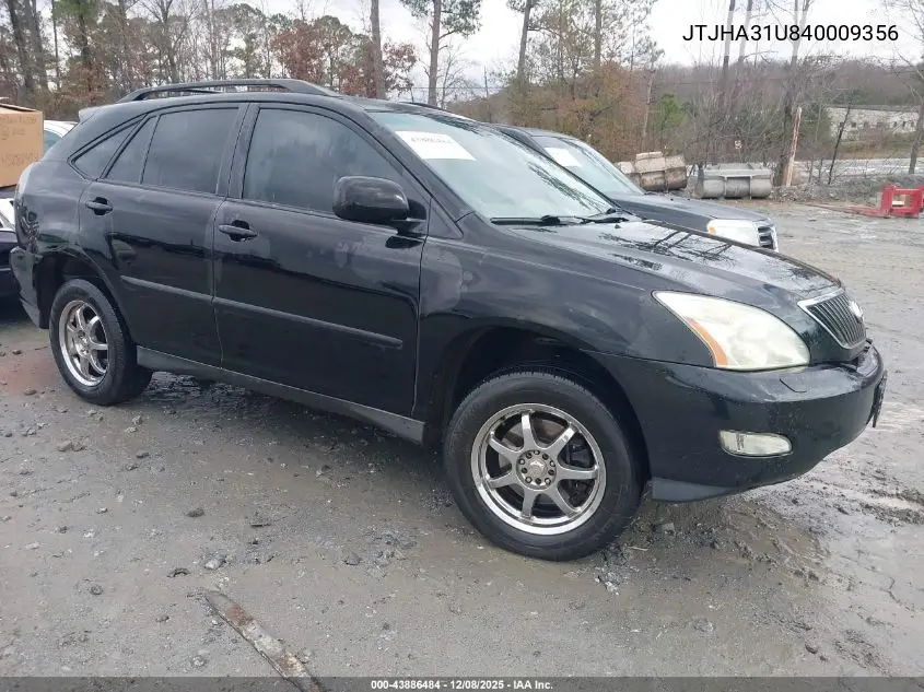 JTJHA31U840009356 2004 Lexus Rx 330