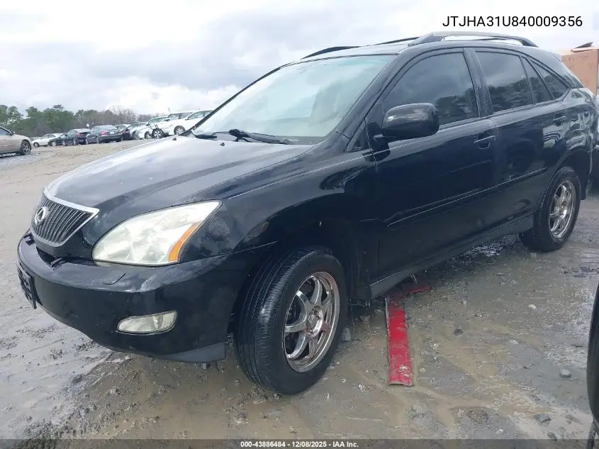 JTJHA31U840009356 2004 Lexus Rx 330