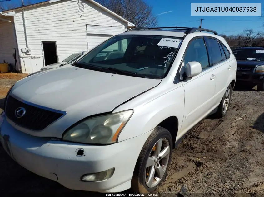 JTJGA31U040037938 2004 Lexus Rx 330