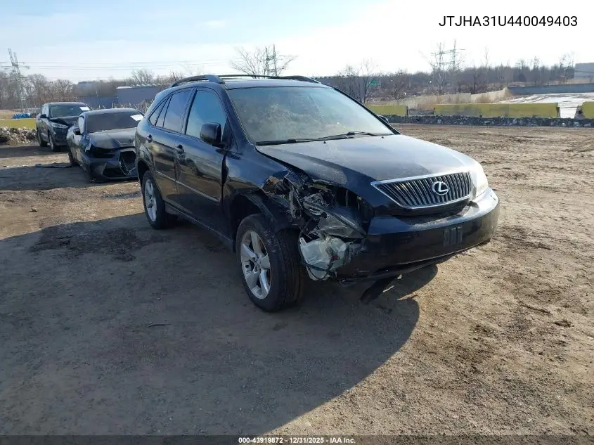 JTJHA31U440049403 2004 Lexus Rx 330