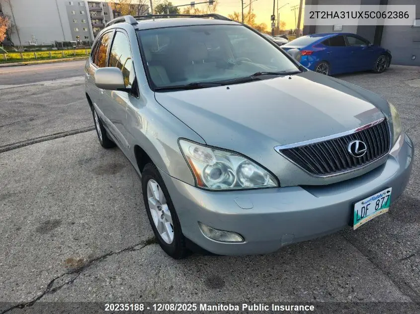 2T2HA31UX5C062386 2005 Lexus Rx330