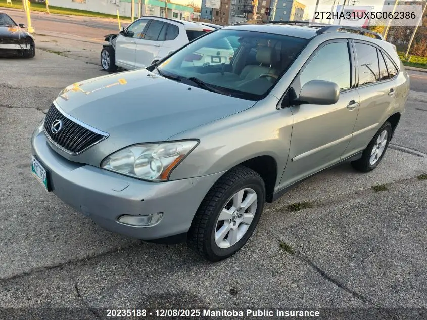2T2HA31UX5C062386 2005 Lexus Rx330