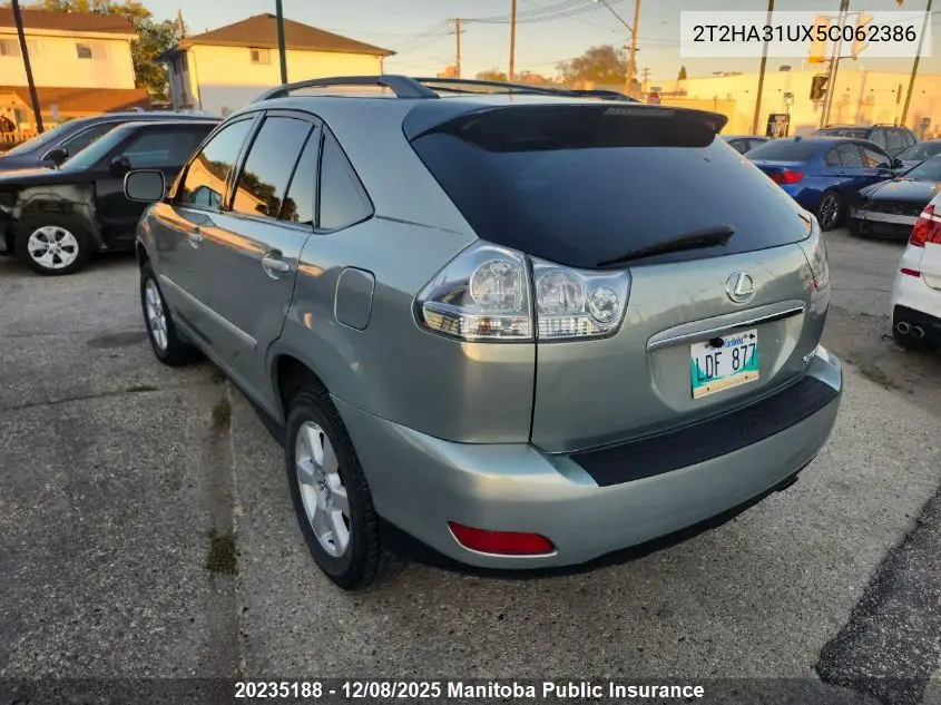 2T2HA31UX5C062386 2005 Lexus Rx330