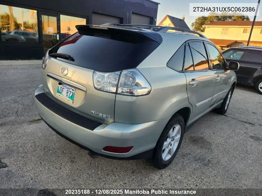 2T2HA31UX5C062386 2005 Lexus Rx330