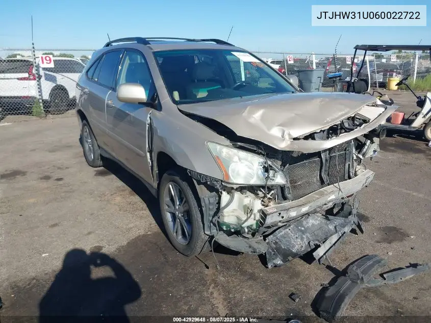 JTJHW31U060022722 2006 Lexus Rx 400H