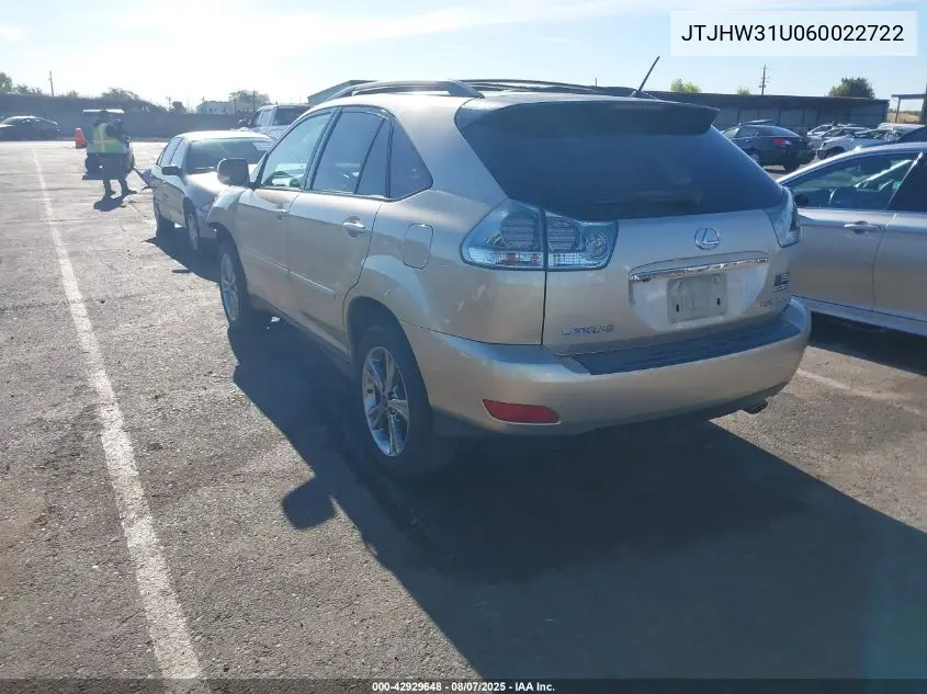 JTJHW31U060022722 2006 Lexus Rx 400H