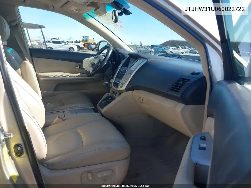 JTJHW31U060022722 2006 Lexus Rx 400H