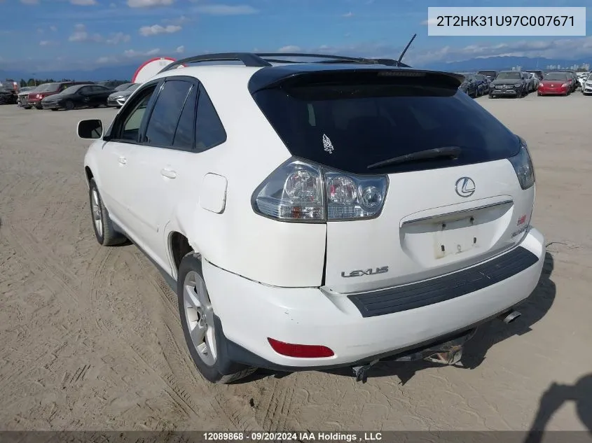 2T2HK31U97C007671 2007 Lexus Rx 350