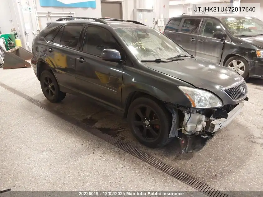 JTJHK31U472017640 2007 Lexus Rx350