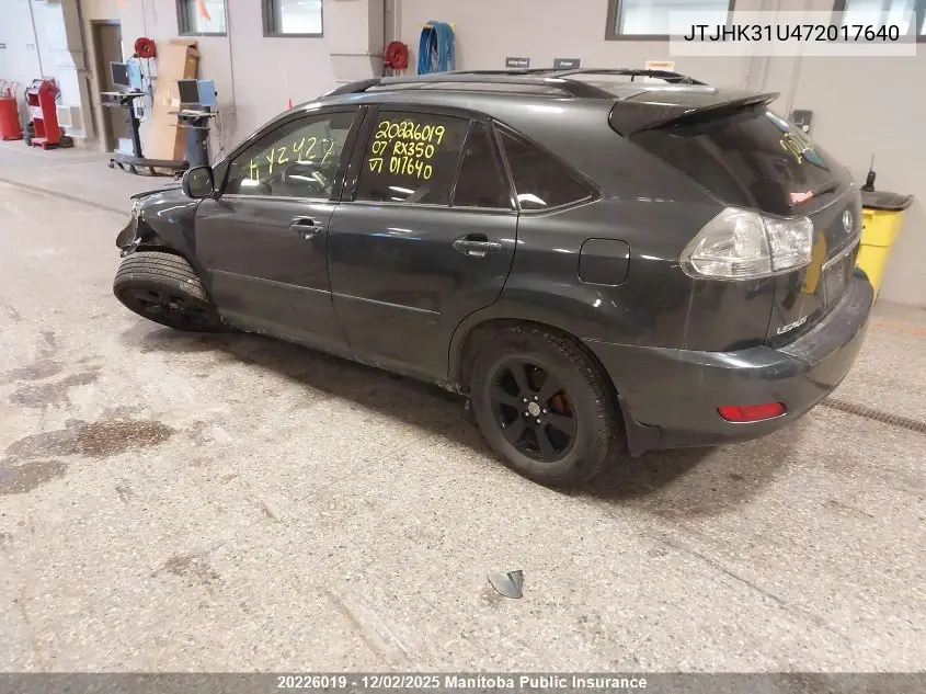 JTJHK31U472017640 2007 Lexus Rx350