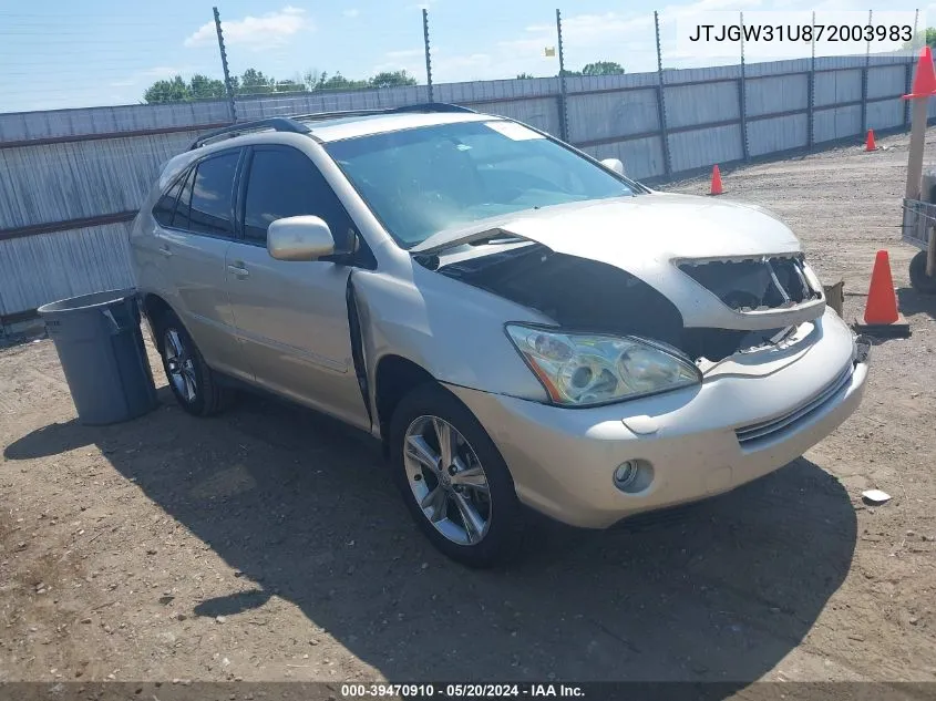 JTJGW31U872003983 2007 Lexus Rx 400H