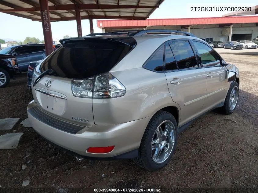 2T2GK31UX7C002930 2007 Lexus Rx 350