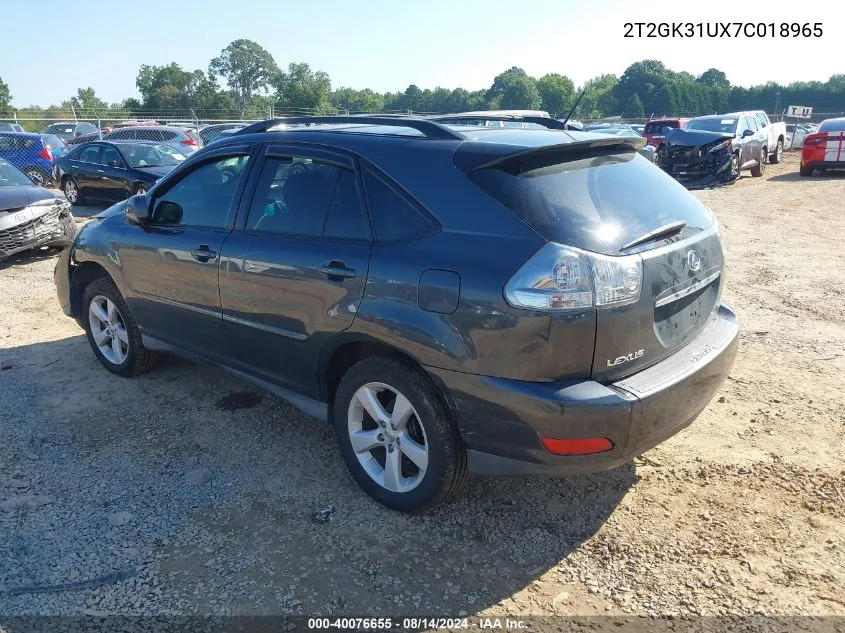 2T2GK31UX7C018965 2007 Lexus Rx 350