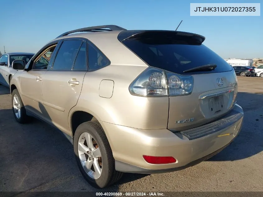 JTJHK31U072027355 2007 Lexus Rx 350