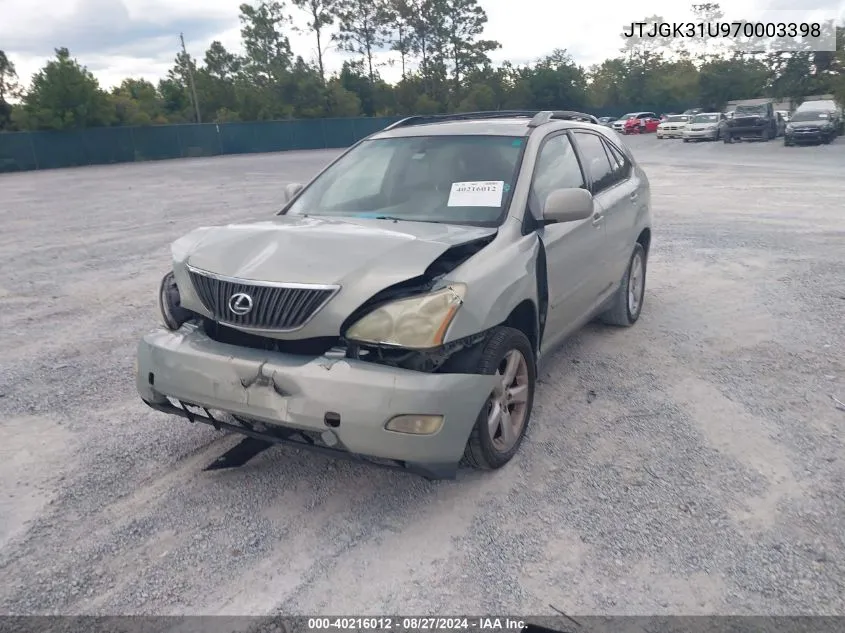 JTJGK31U970003398 2007 Lexus Rx 350