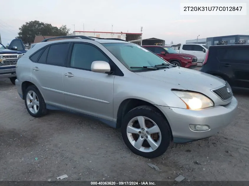 2T2GK31U77C012847 2007 Lexus Rx 350