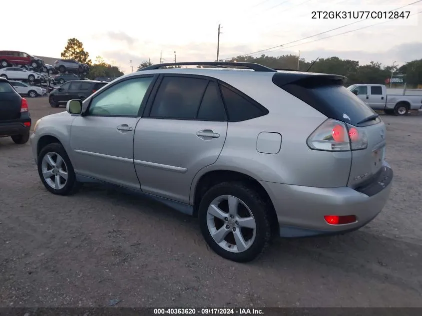 2T2GK31U77C012847 2007 Lexus Rx 350