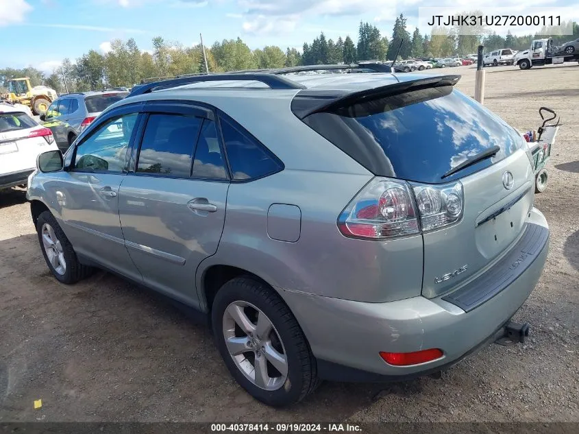 JTJHK31U272000111 2007 Lexus Rx 350