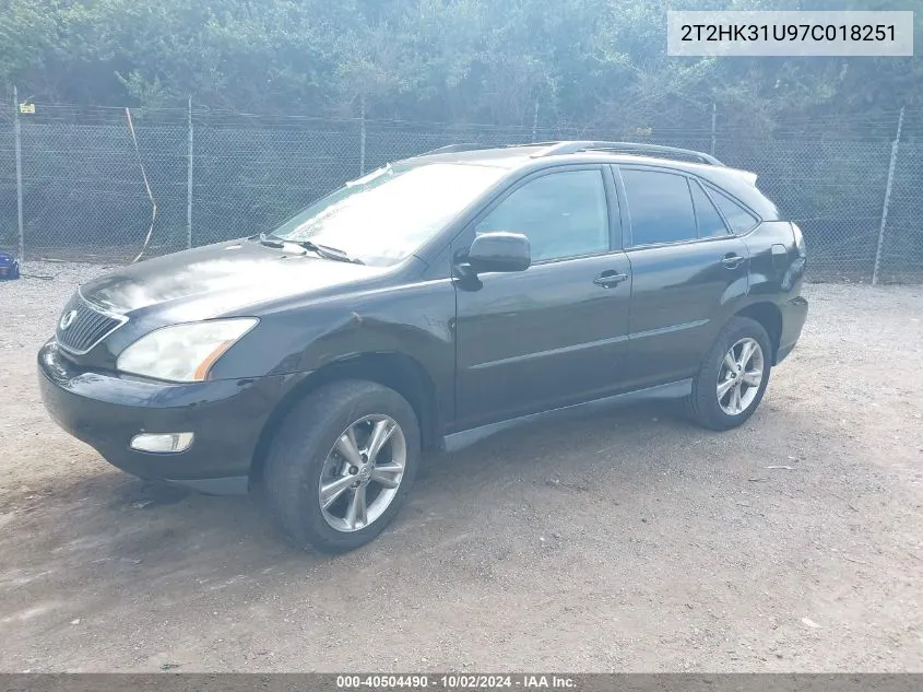 2T2HK31U97C018251 2007 Lexus Rx 350