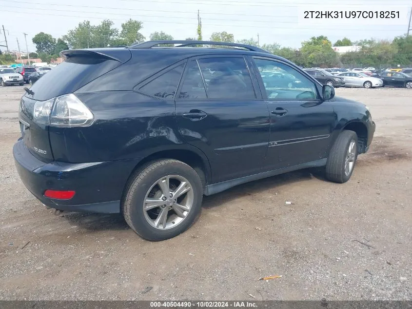 2T2HK31U97C018251 2007 Lexus Rx 350