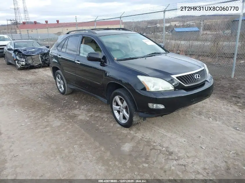 2T2HK31UX8C060770 2008 Lexus Rx 350
