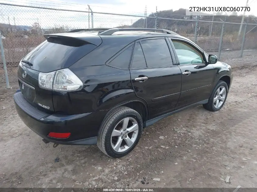 2T2HK31UX8C060770 2008 Lexus Rx 350
