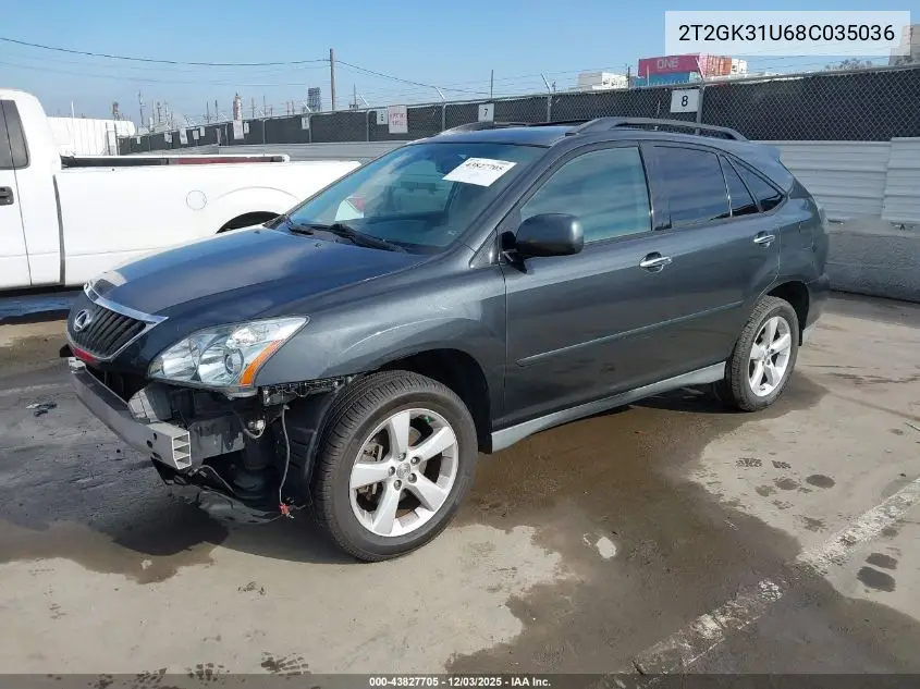 2T2GK31U68C035036 2008 Lexus Rx 350